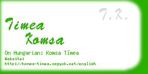 timea komsa business card