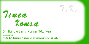 timea komsa business card